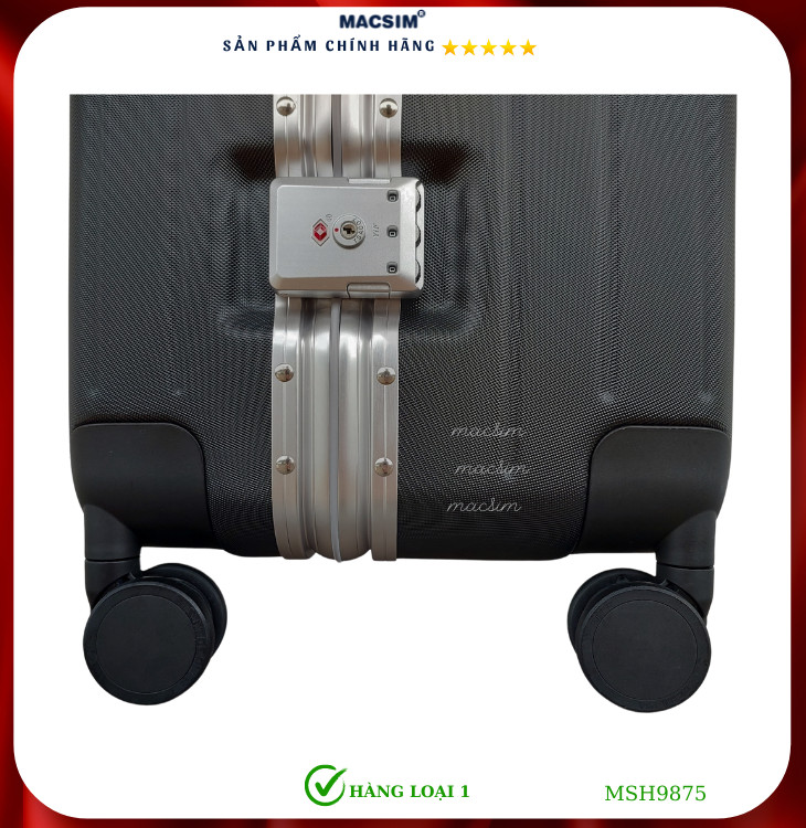 Vali cao cấp Macsim Hanke MSH9875 - Hàng loại 1 màu đen ( 22 incher )