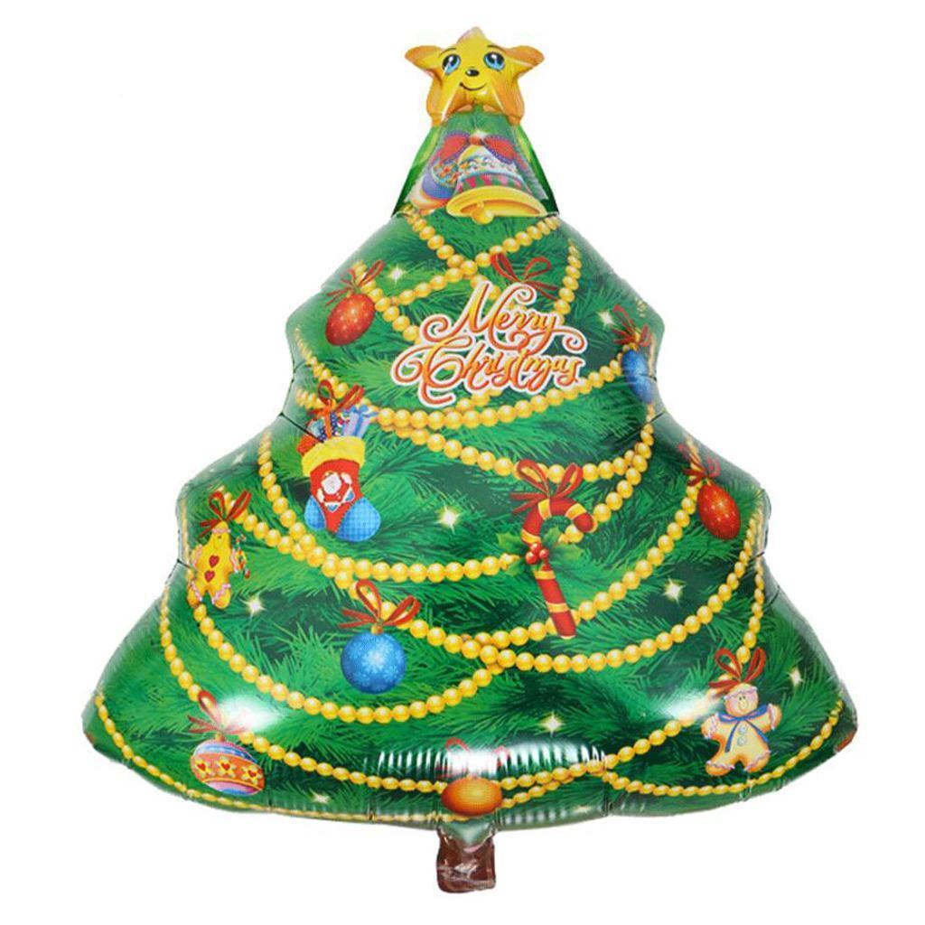 Merry Christmas Party Decorations Set-Banner Balloons,Foil & Latex Balloon