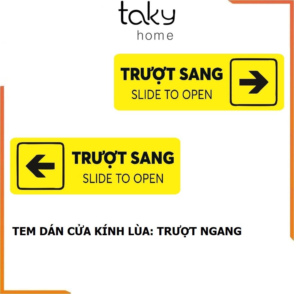 2 Tem Dán Cửa Kính Lùa, Chữ Trượt Sang Hai Bên Trái Phải Cửa Lùa, Cửa Đẩy, Cửa Kéo, Sliding Door, Dễ Dàng Sử Dụng. TakyHome 5002