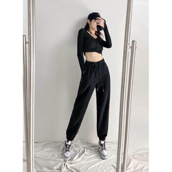 Quần jogger nữ quần dài bo gấu phong cách ulzzang hàng chuẩn đẹp