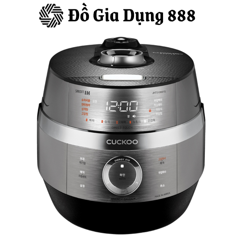 Nồi Cơm Điện Cao Tần Áp Suất Kép Cuckoo JHTS1060FS, Nồi Cơm Điện 1lit 8, Lòng Nồi Chống Dính Kim Cương, Nội Địa Hàn