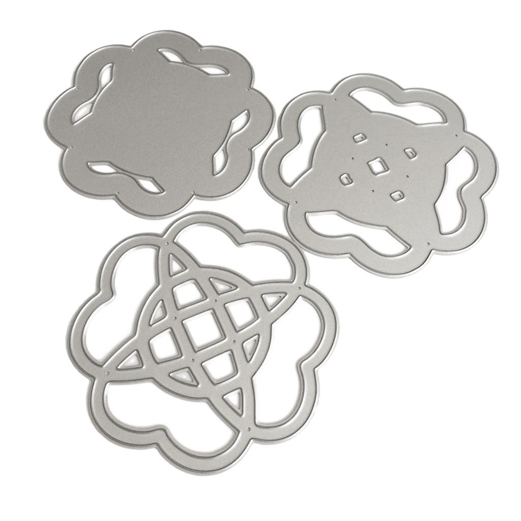 3Pcs Metal DIY Cutting Dies Scrapbook Photo Album Card Making Tool Embossed