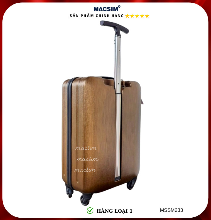 Vali cao cấp Macsim Smooire MSSM233 cỡ 21 inch - Hàng loại 1 màu đen, màu vàng, màu hồng tím