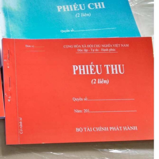 Phiếu thu cacbon 2 liên