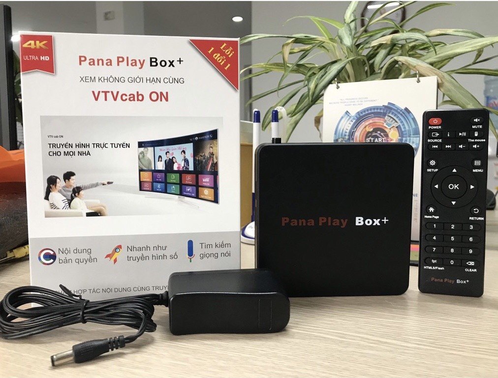 Đầu Tivi box Pana Playbox+( Ram 4Gb Rom 32Gb) - Hàng Chính Hãng