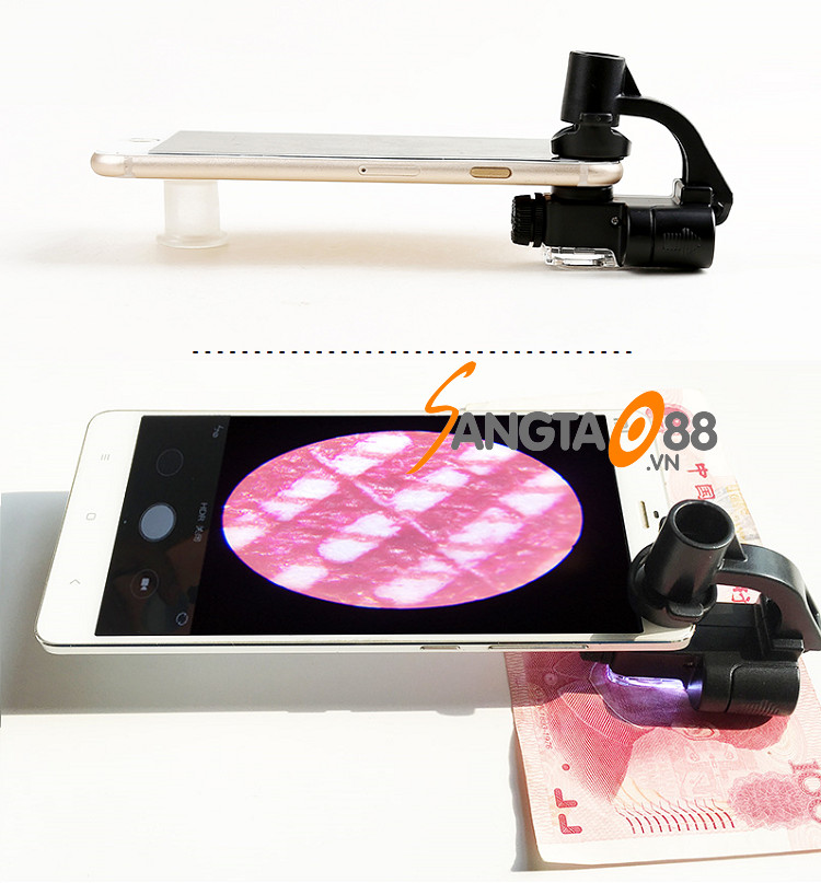 Kính lúp cầm tay 90x có đèn hỗ trợ sửa chữa đa năng cao cấp