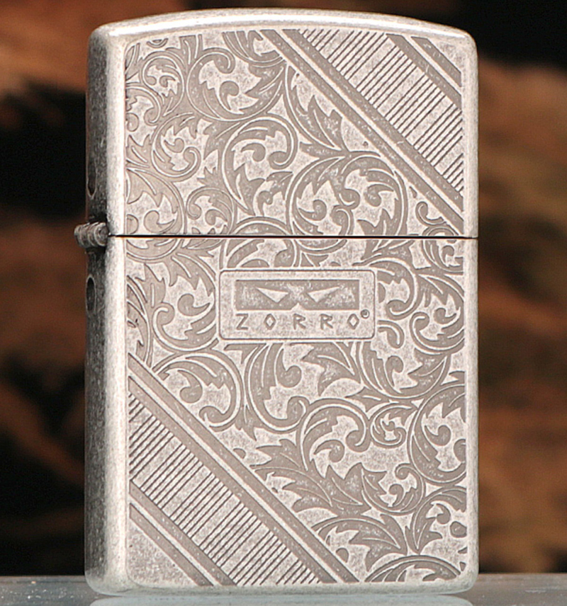 Vỏ Hột Quẹt Bật Lửa Xăng Đá Zorro Z2-1045 Họa Tiết Hoa Văn Cổ Điển - Nhiều Màu (Không Sẵn Xăng)