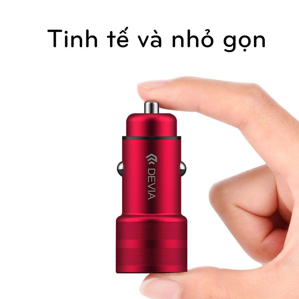 Sạc trên xe hơi Devia Traveller hỗ trợ sạc nhanh Q.C 3.0- Hàng chính hãng