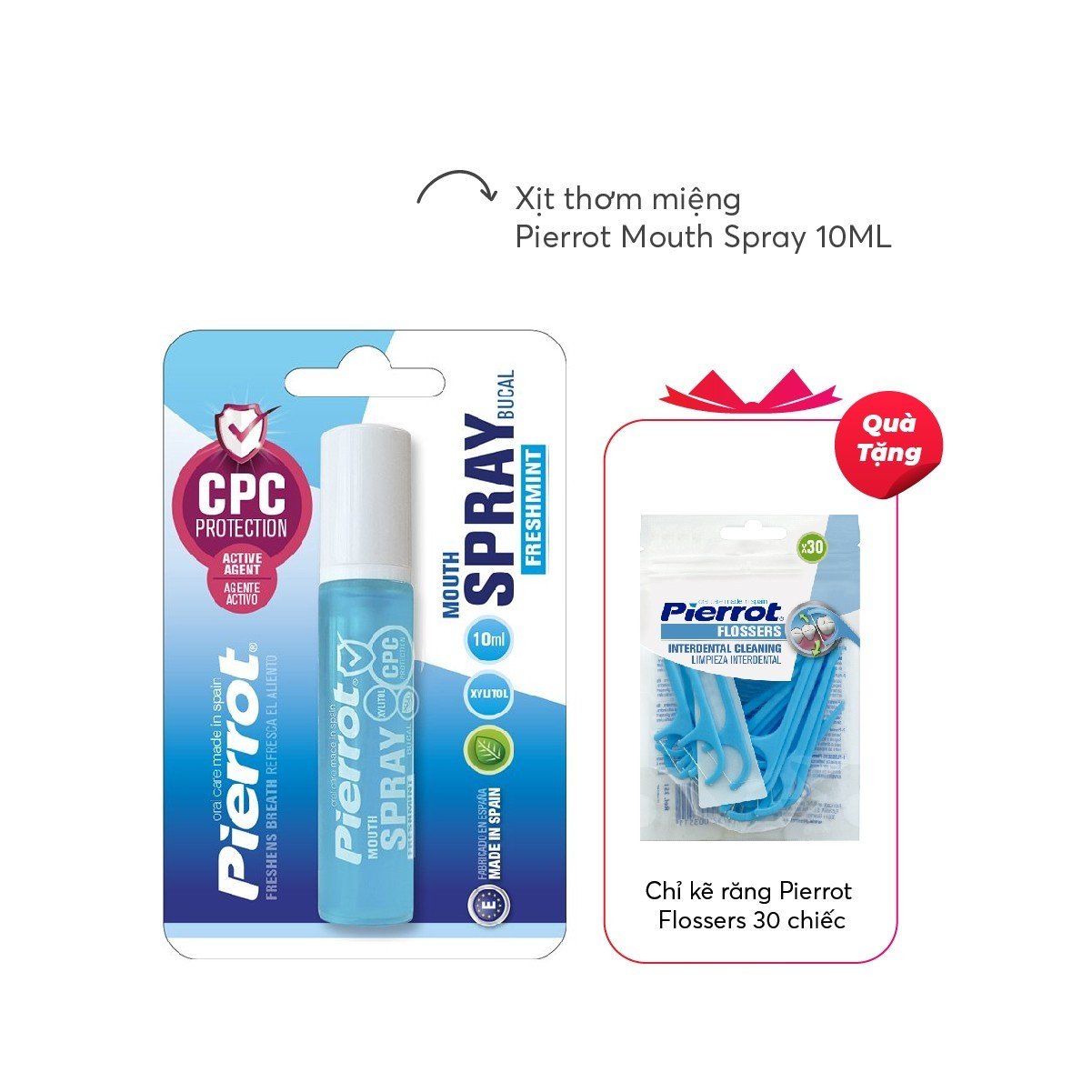 Nước xịt thơm miệng, diệt khuẩn PIERROT MOUTH SPRAY 10ml