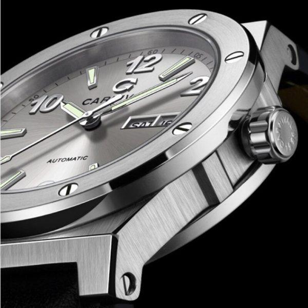 Đồng Hồ Nam Dây Da Carnival 8089G-VT-DD Automatic - Kính Sapphire - Size 42mm - 4 Màu