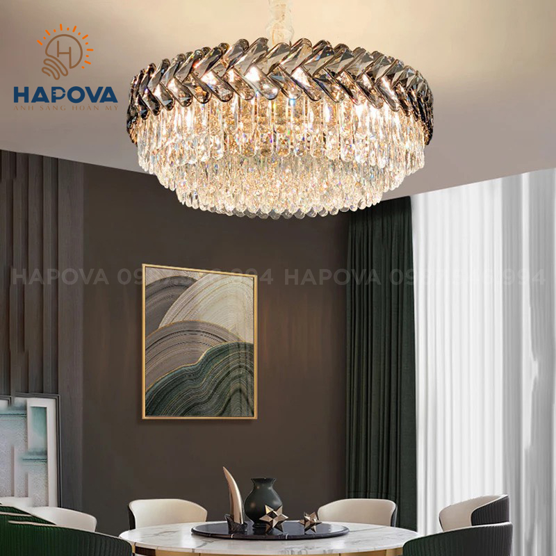 Đèn chùm pha lê cao cấp DCH 2187 đường kính 800mm Kèm bóng LED chuyên dụng