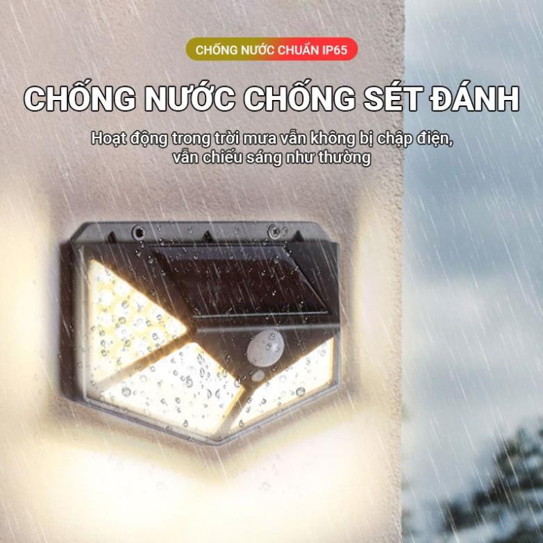 ĐÈN TREO TƯỜNG CẢM ỨNG NĂNG LƯỢNG MẶT TRỜI 100LED SIÊU SÁNG