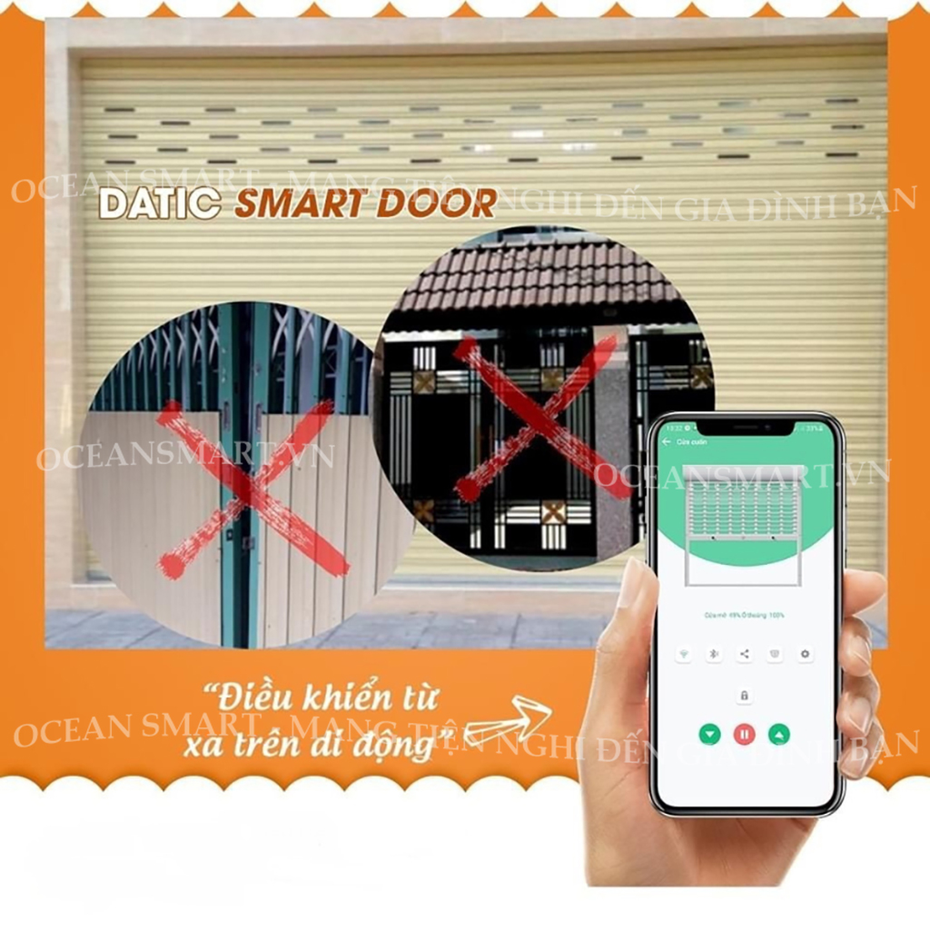 Công Tắc Cửa Cuốn Thông Minh Datic Door, Công Tắc Cửa Cuốn Điều Khiển Từ Xa Bằng Điện Thoại - DTDOOR