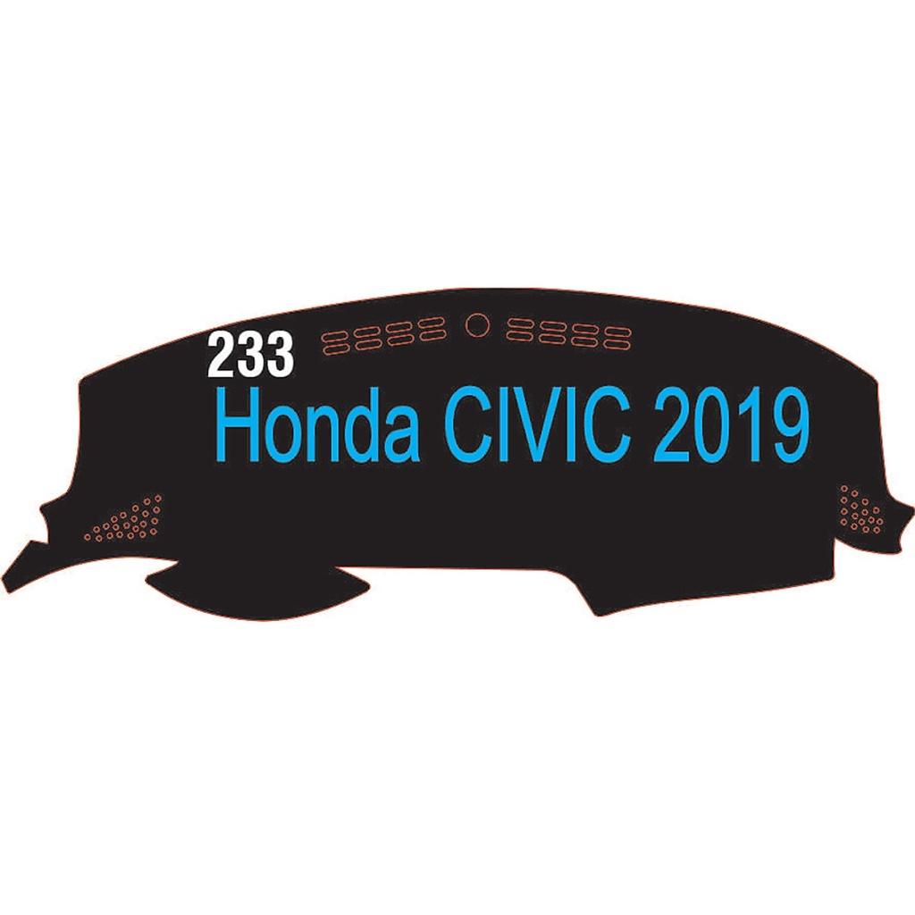Thảm da Taplo vân Carbon Cao cấp dành cho xe Honda Civic-2019-2020 có khắc chữ Honda Civic và cắt bằng máy lazer