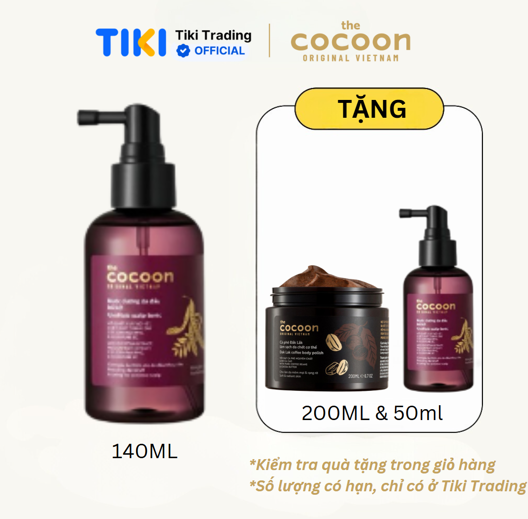 Nước dưỡng da đầu bồ kết Cocoon giảm gàu và chăm sóc da đầu nhạy cảm 140ml