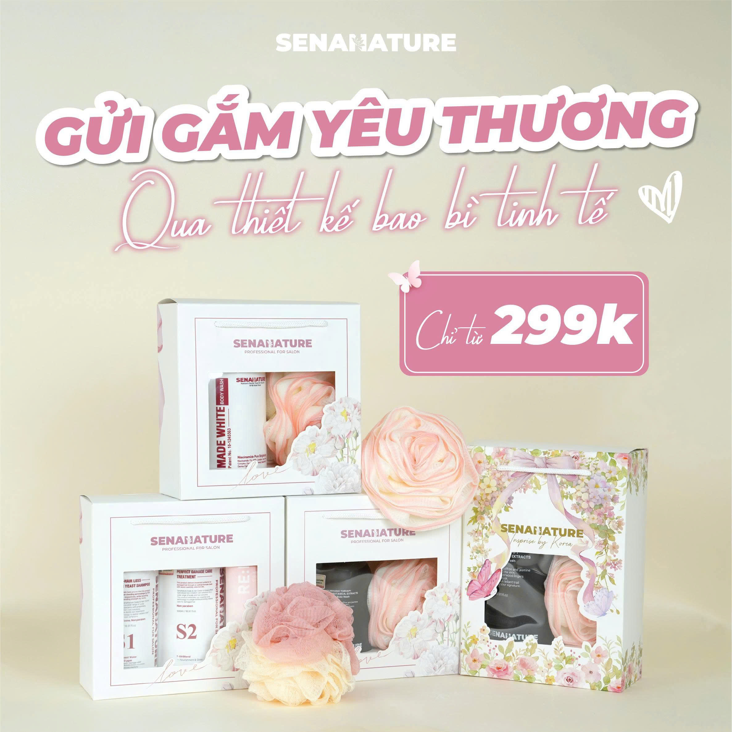 Sữa tắm trắng da SENANATURE MADE WHITE BODY WASH 500ml