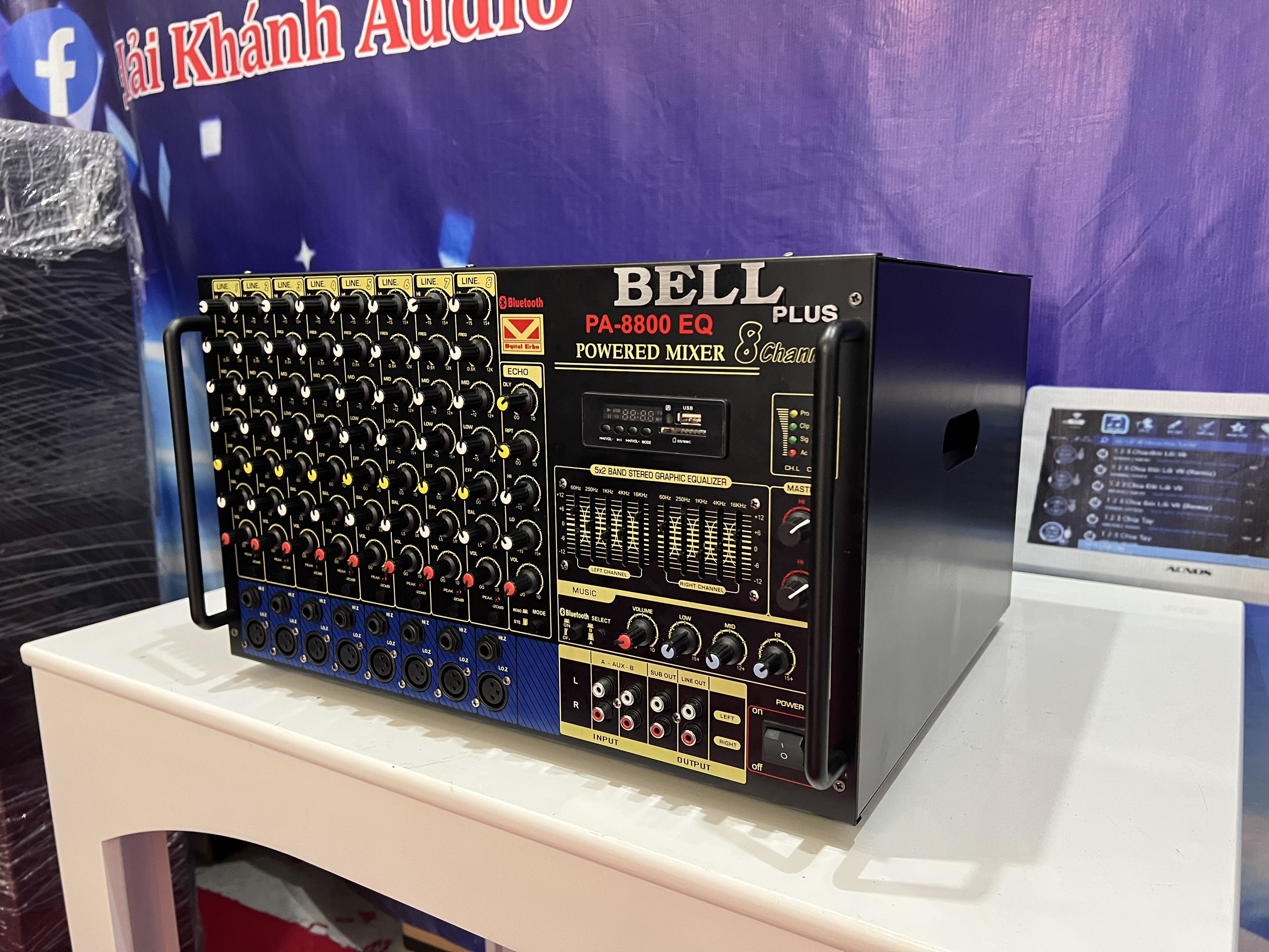 Âmpli công suất lớn 16 sò lớn PA - 8800EQ. BellPlus