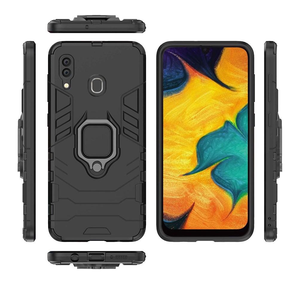 Ốp lưng cho Samsung A30 iron man chống sốc kèm nhẫn xoay chống xem video bảo vệ camera
