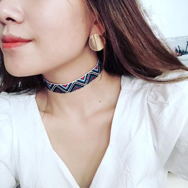 Choker boho - choker thêu hoạ tiết thổ cẩm