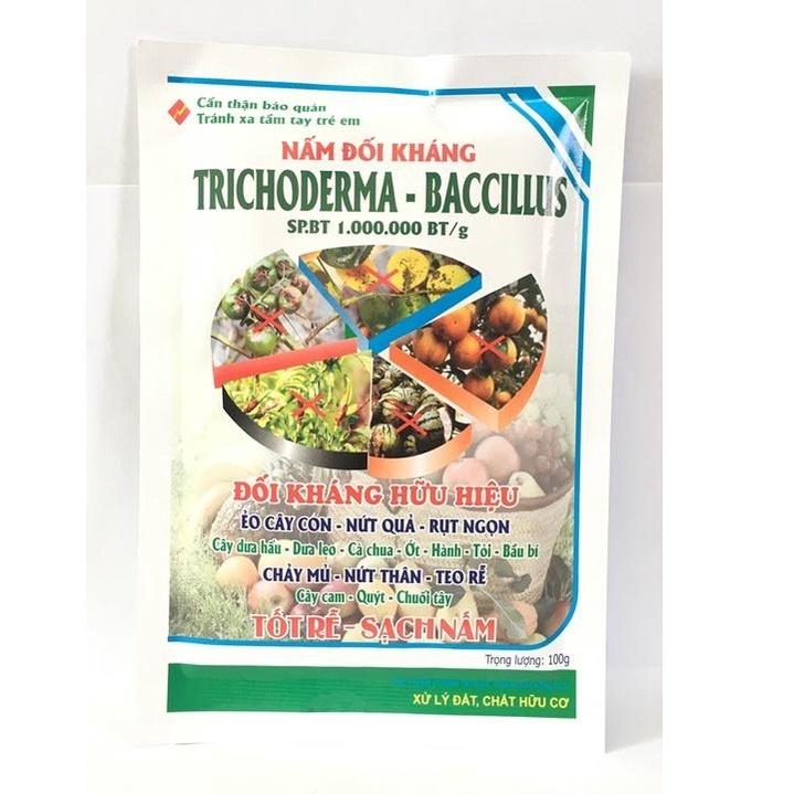 Chế phẩm vi sinh TRIBAC-Phân giải Xenlulo -Trichoderma-bacillus chống nấm có hại, ra rễ xanh