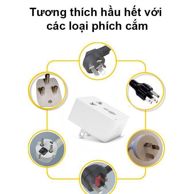 Ổ cắm wifi thông minh Tuya/Smartlife 15A- Đo Điện Năng - Tương thích mọi loại ổ cắm