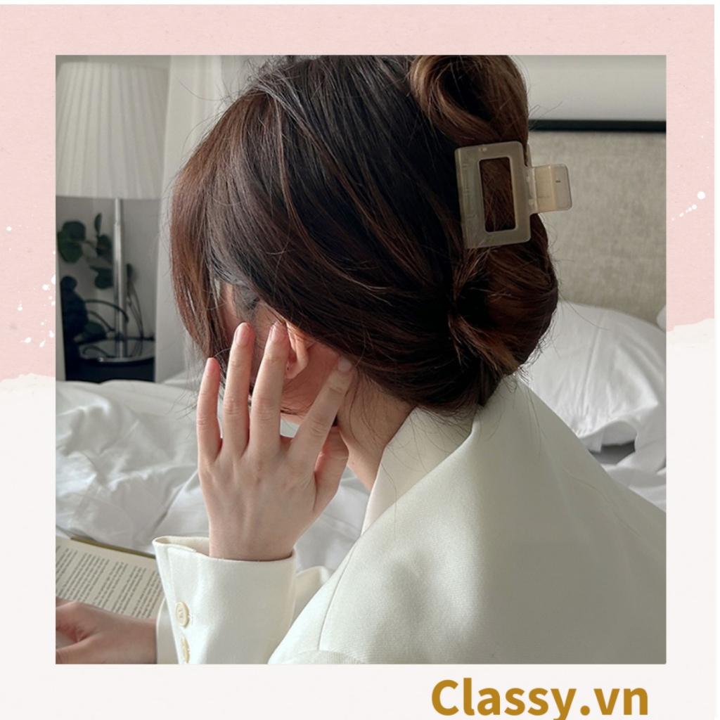 Kẹp tóc càng cua Classy Hàn Quốc trong suốt nhiều màu phong cách trẻ trung hiện đại PK1003