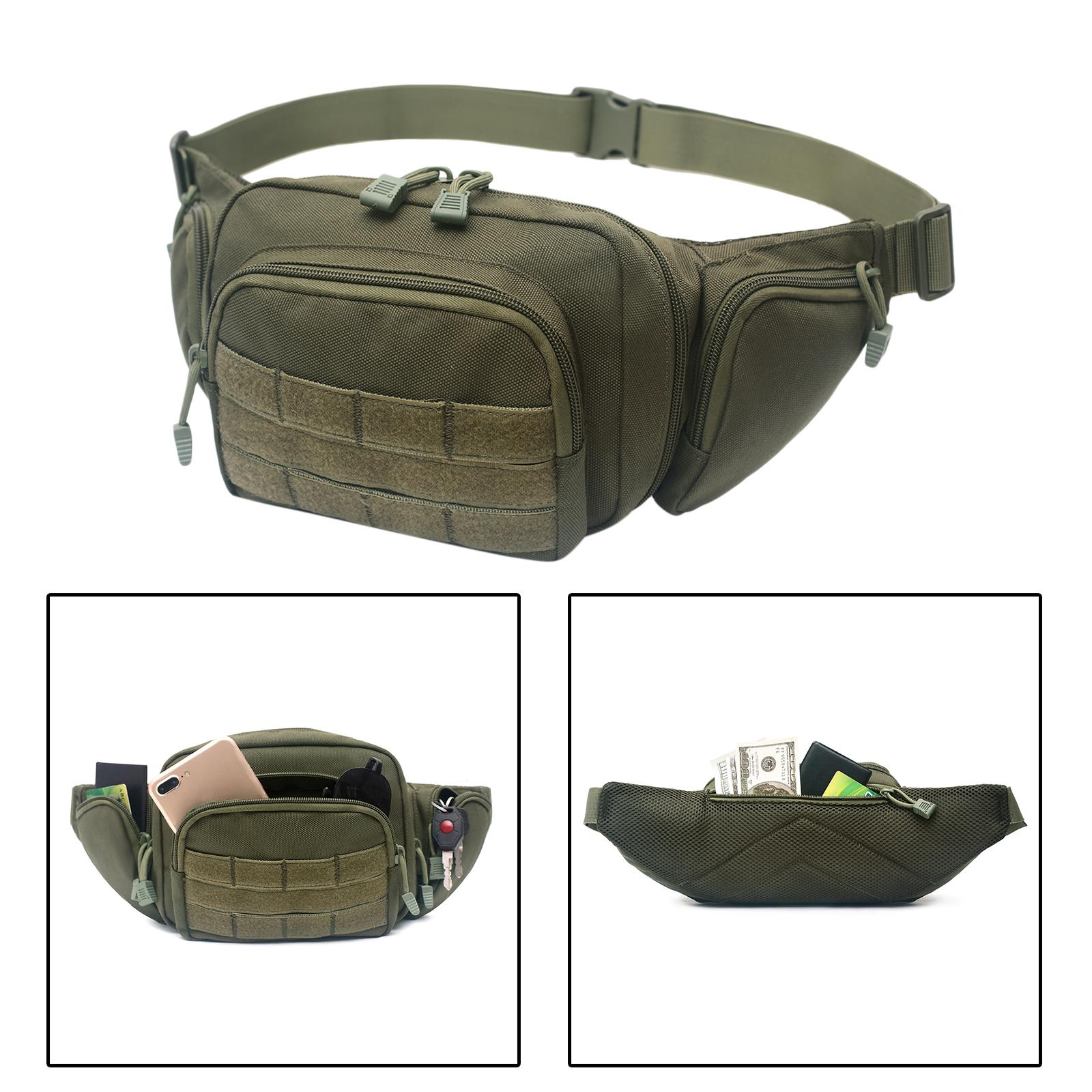 Outdoor Waist Shoulder Bag for Men Women Hiking Sling Chest Pack Crossbody Black
