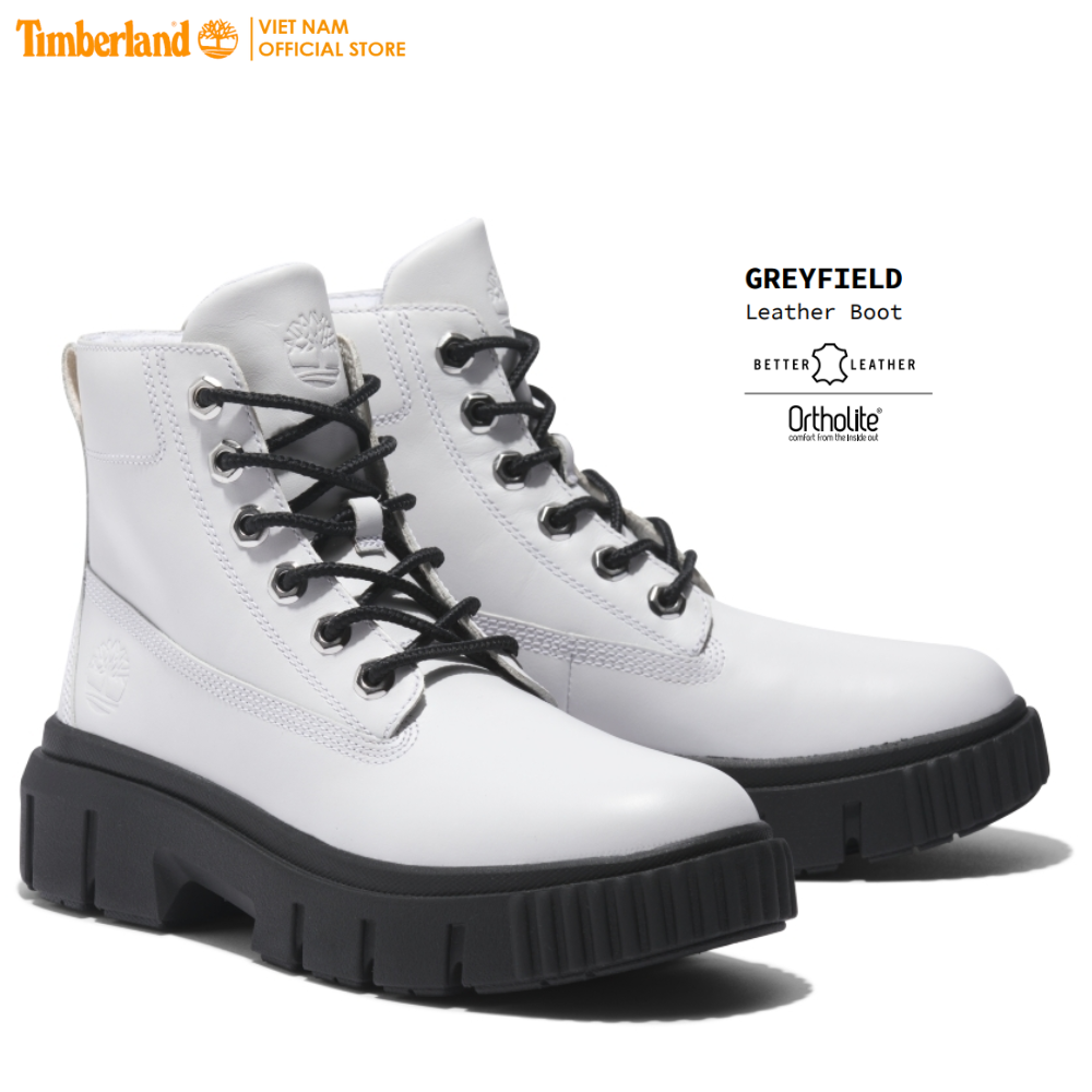 Timberland Giày Boot Nữ - Women's Greyfield Leather Boot White Full Grain TB0A41ZW13