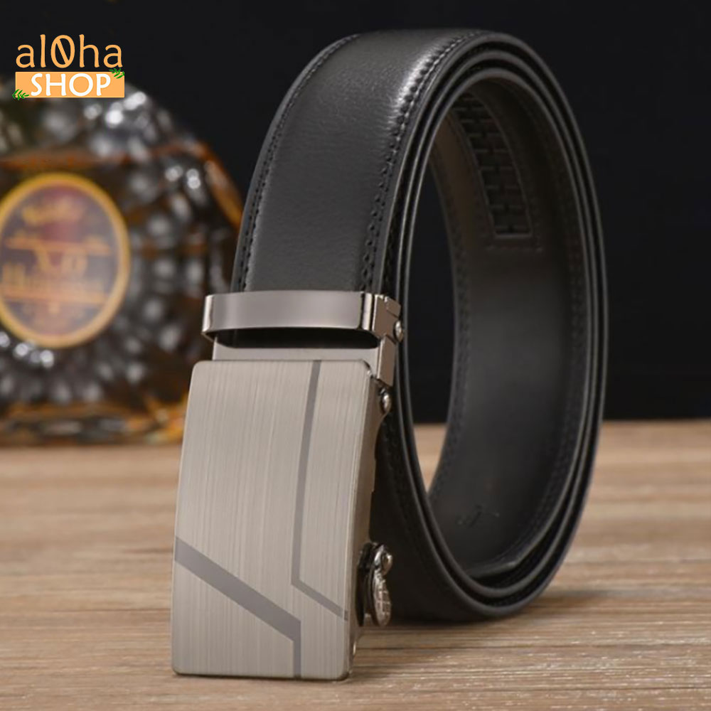 Thắt lưng Simple da nam cao cấp khoá tự động - al0ha Shop