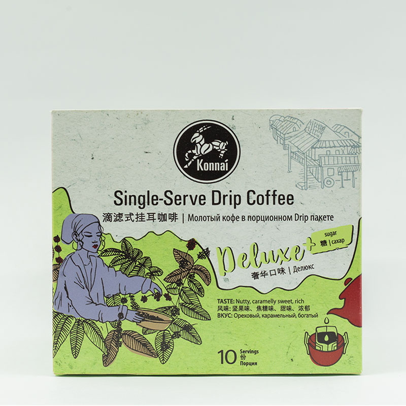 Cà phê phin túi lọc cao cấp Detech - Loại drip coffee “Deluxe” Konnai  (10 túi x 10gr)