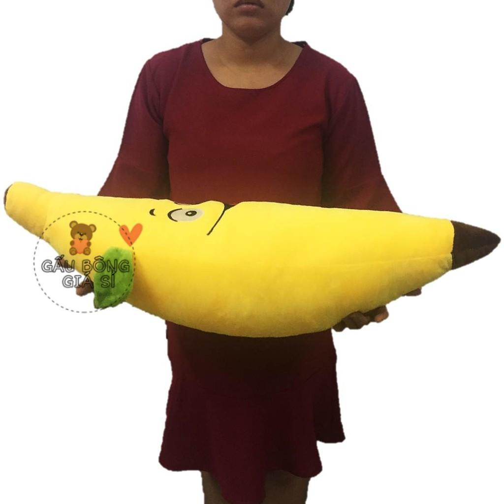 THÚ NHỒI BÔNG TRÁI CHUỐI VẢI MỊN SIZE LỚN 70CM CHO BÉ
