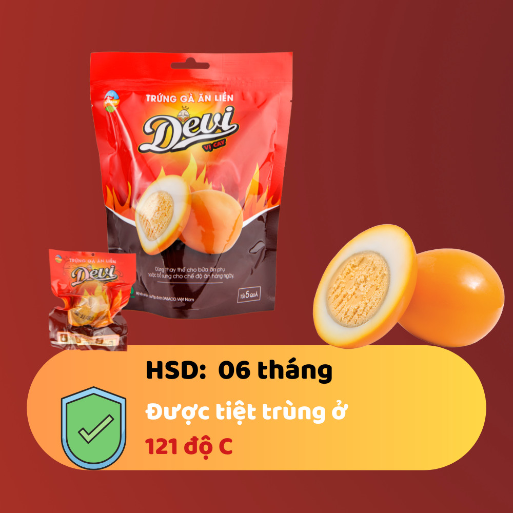 Trứng gà ăn liền Devi vị cay túi 05 quả