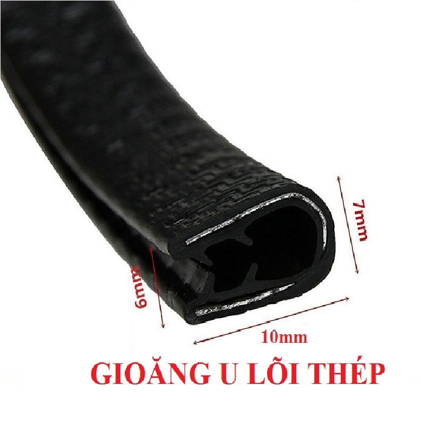 Combo 10 mét nẹp U lõi thép viền cánh cửa xe ô tô chống va đập, chống ồn chống xước