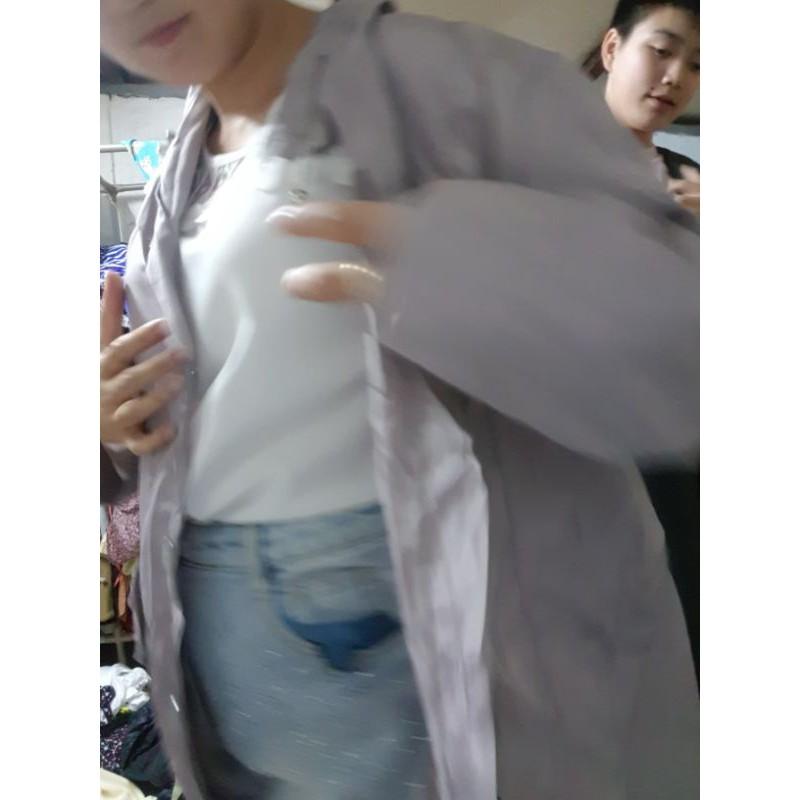 Măng tô tím môn size m l