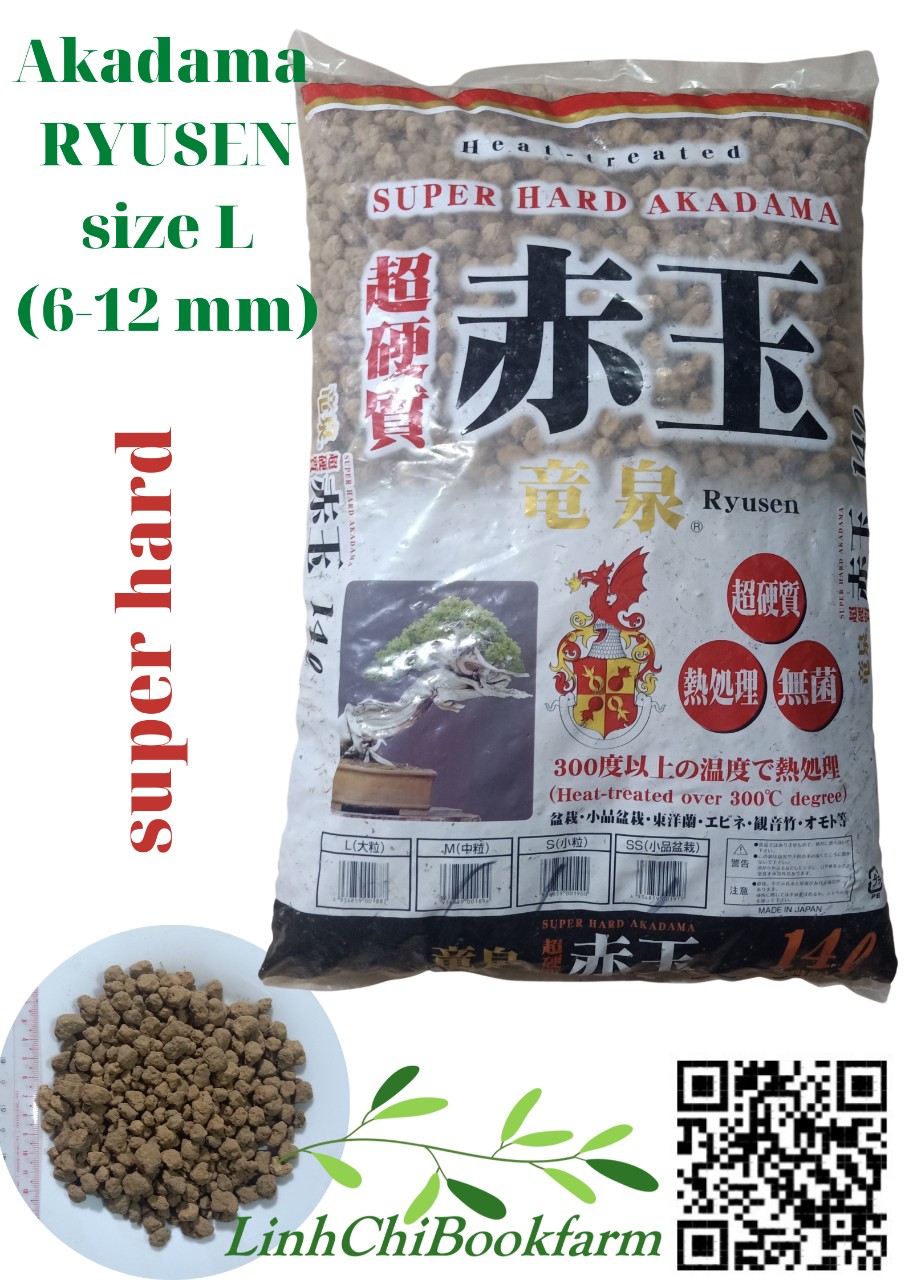 Đất nung Akadama Ryusen size L - giá thể cho sen đá, xương rồng, bonsai, thủy canh