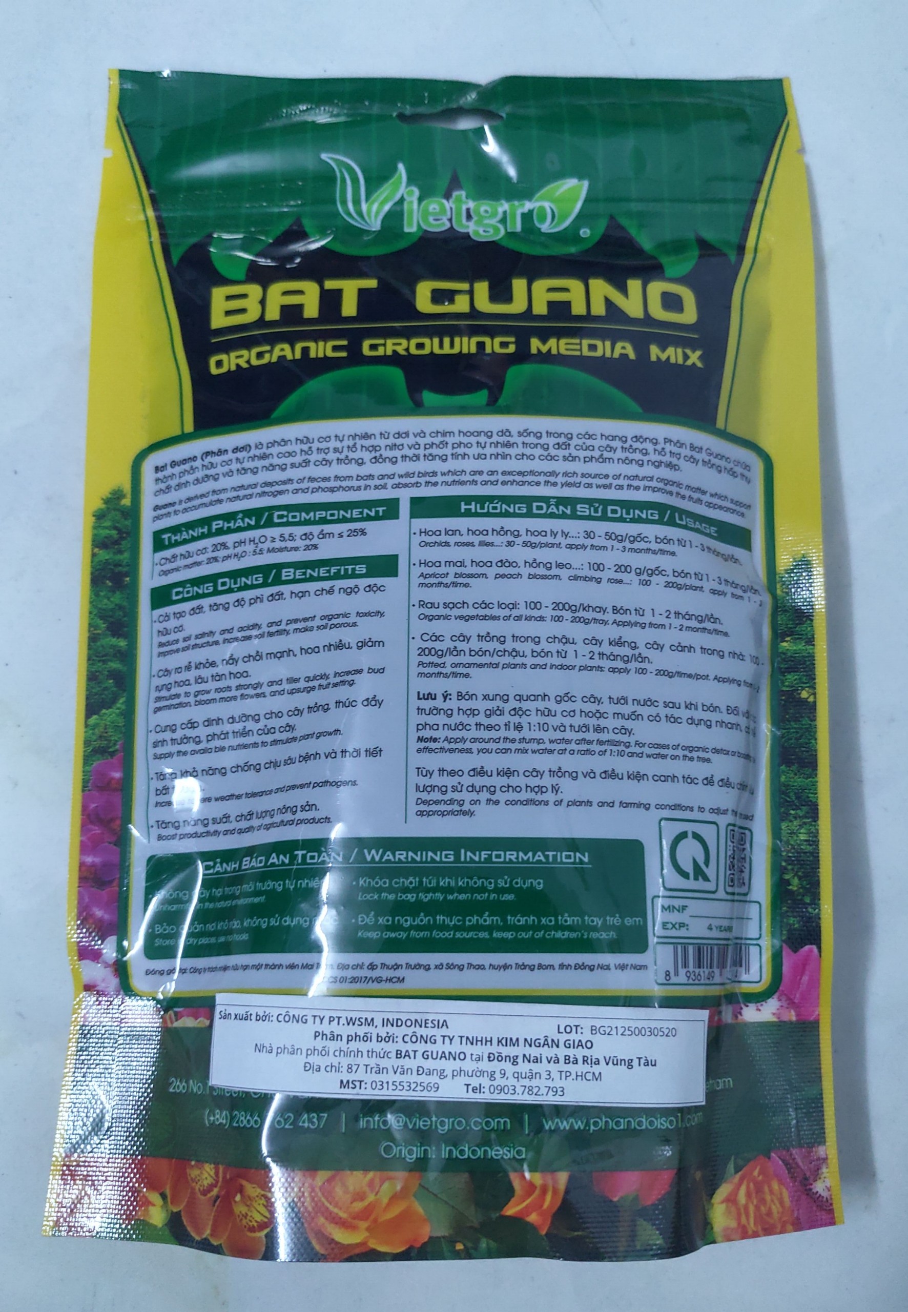 Phân Dơi Hữu Cơ BAT GUANO - 500g