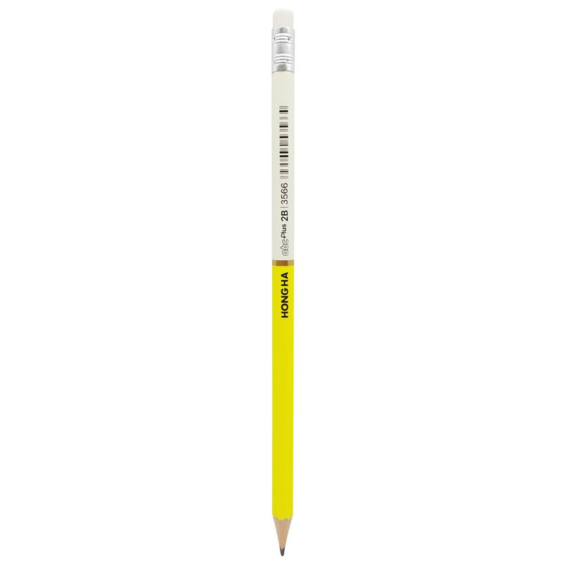 Bút Chì Gỗ ABC Plus 2B Có Tẩy - Hồng Hà 3566