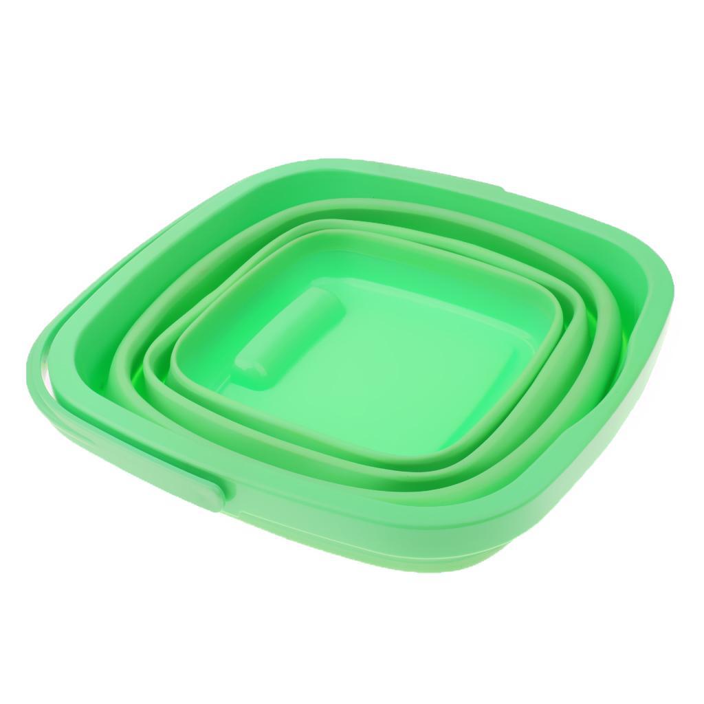 Foldable Water Bucket Fishing Tackle Pail Minnow Bait Lure Container S 10L
