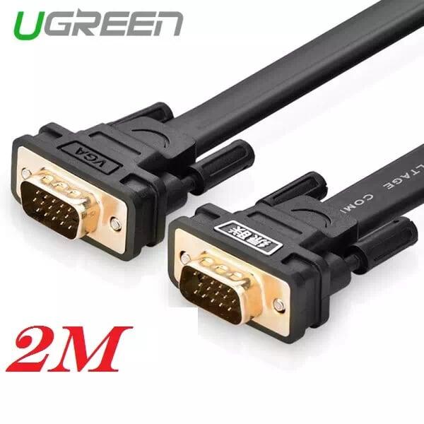 Ugreen UG11666VG105TK 2M màu Đen Cáp tín hiệu 2 đầu VGA cáp dẹt - HÀNG CHÍNH HÃNG