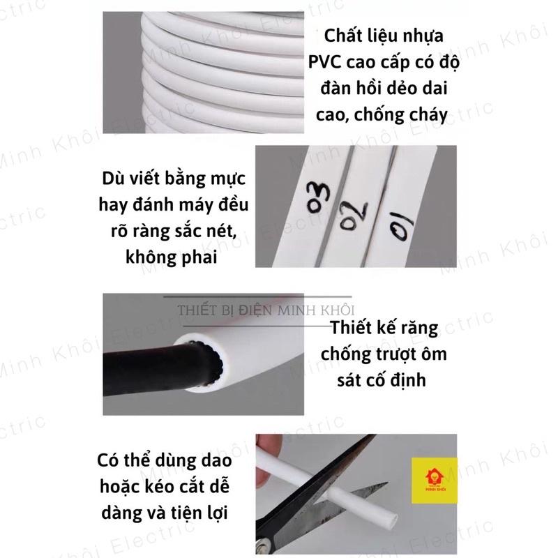 Ống Lồng Đầu Cốt, ống in nhãn đánh dấu đầu cos dây điện.ghen in số,tube,lồng ghen đầu cốt đánh dấu dây