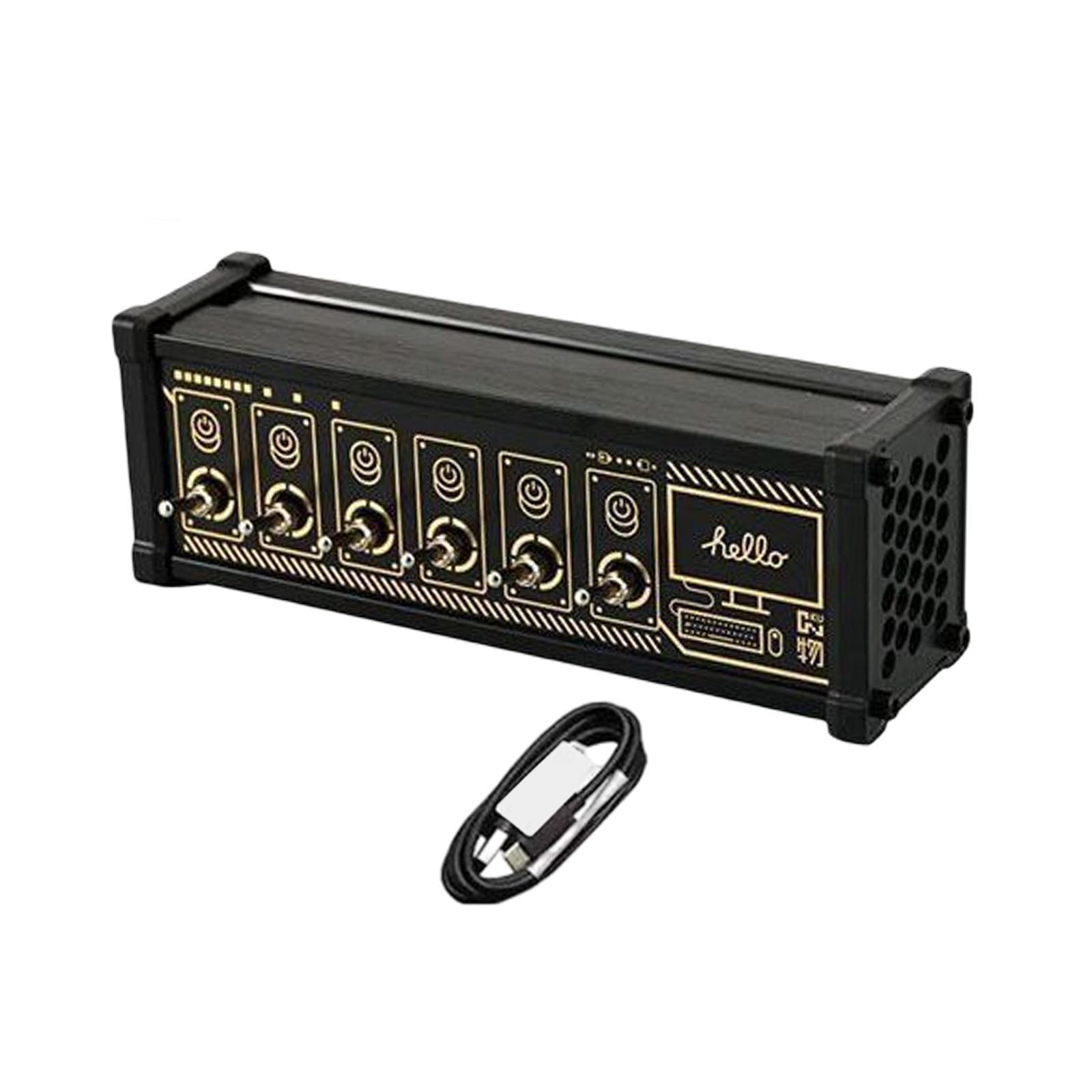 Portable 6 Port USB Hub Lightweight Power Adapter Splitter Expander Notebook