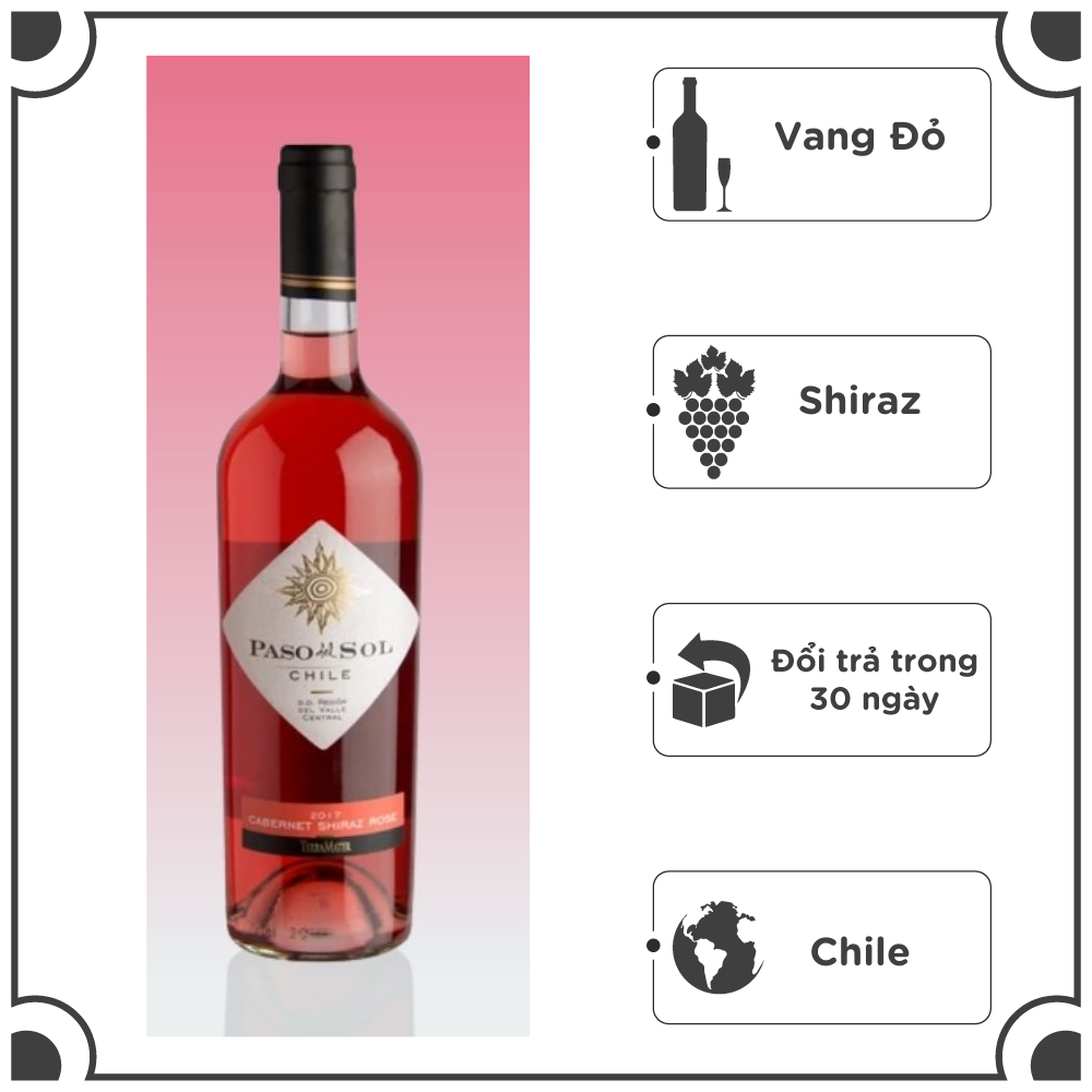 Rượu Vang Đỏ Chile Paso del Sol Cabernet Shiraz Rose