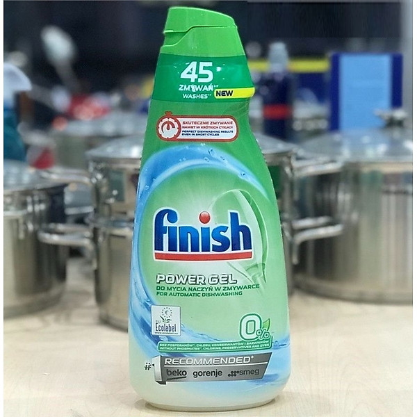 Gel Rửa Chén Bát Finish Eco 0 - 900Ml Chai - Chai Finish Eco 900Ml