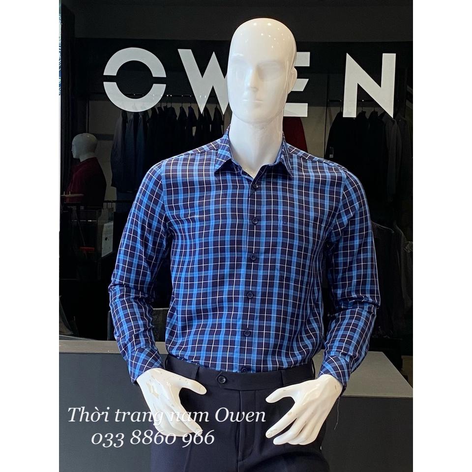 OWEN - Áo sơ mi dài tay Owen Regular fit kẻ ca rô chất sợi tre 23377