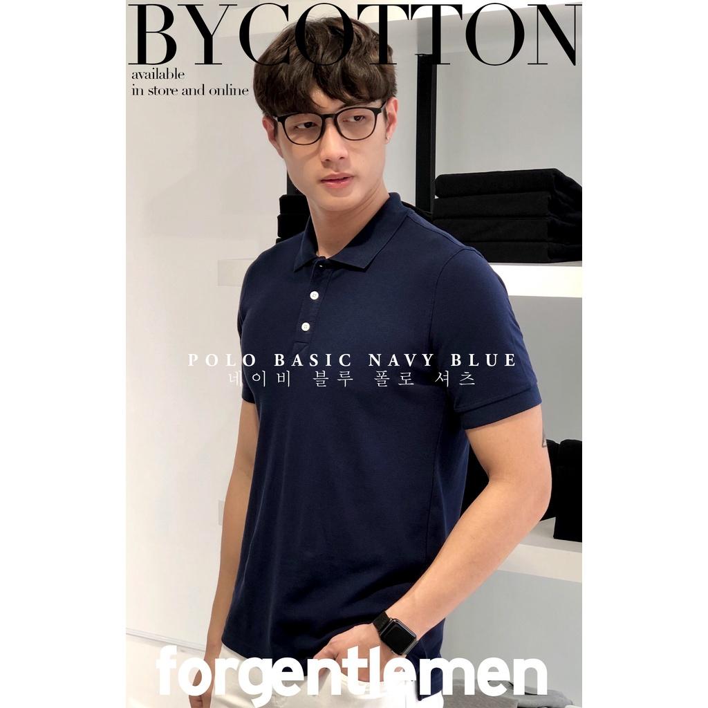 Áo Thun Polo Nam Cổ Bẻ Xanh Đen BY COTTON Navy Basic Polo