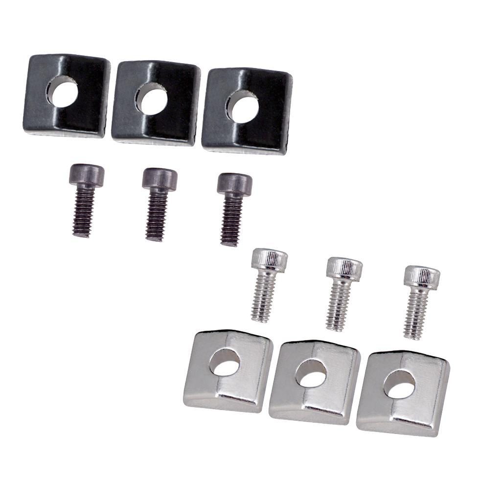 6 Pcs Guitar Locking Nut Clamp&Screws for Tremolo Bridge Parts