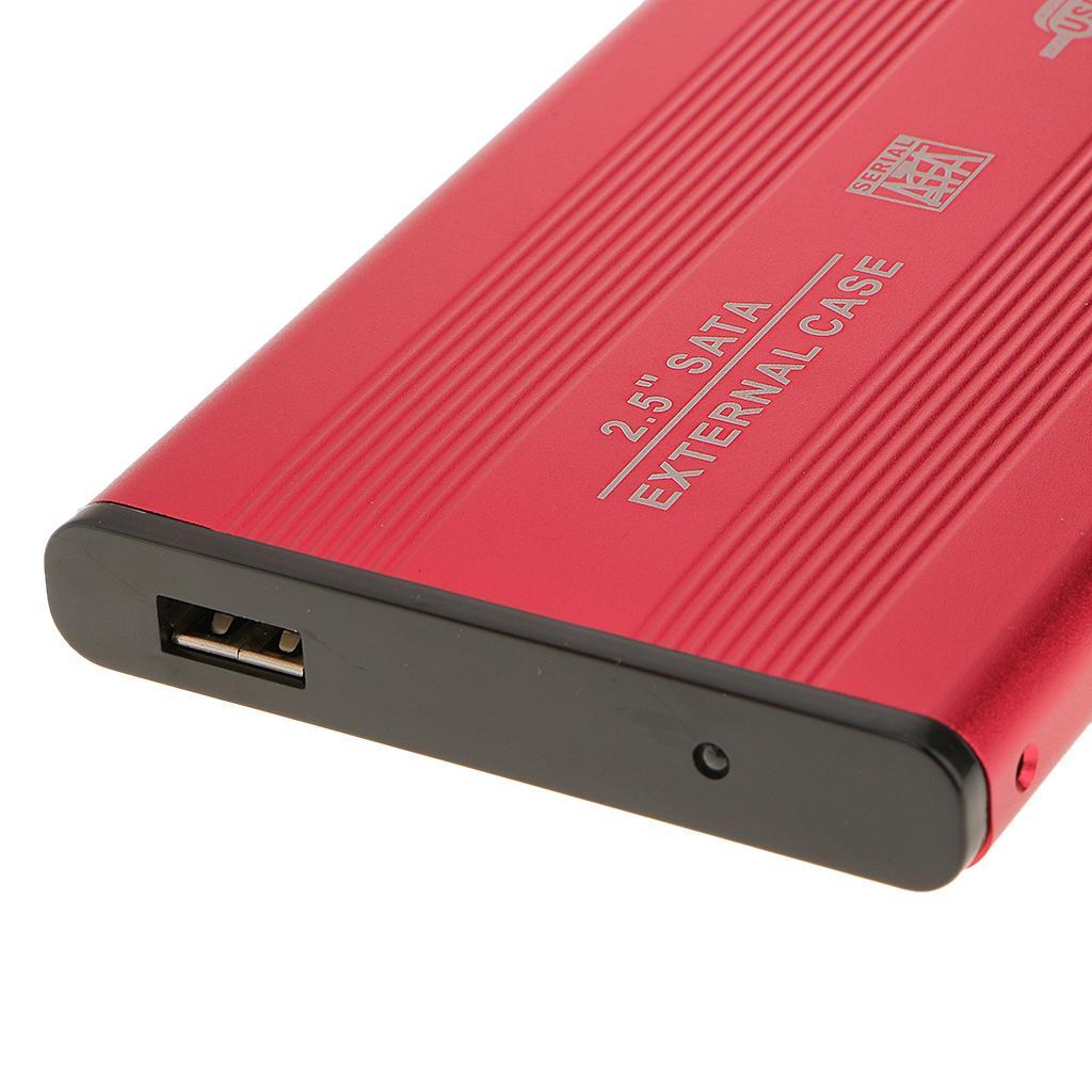 USB2.0  External 2.5"SSD HDD  Enclosure Laptop Disk Case -Red