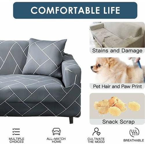 Tấm bọc ghế sofa co giãn có tay vịn Tấm bọc ghế bành đàn hồi Vỏ bọc ghế sofa ma thuật Universal Magic Tấm bọc bảo vệ ghế sofa chống trượt, Không có vỏ gối