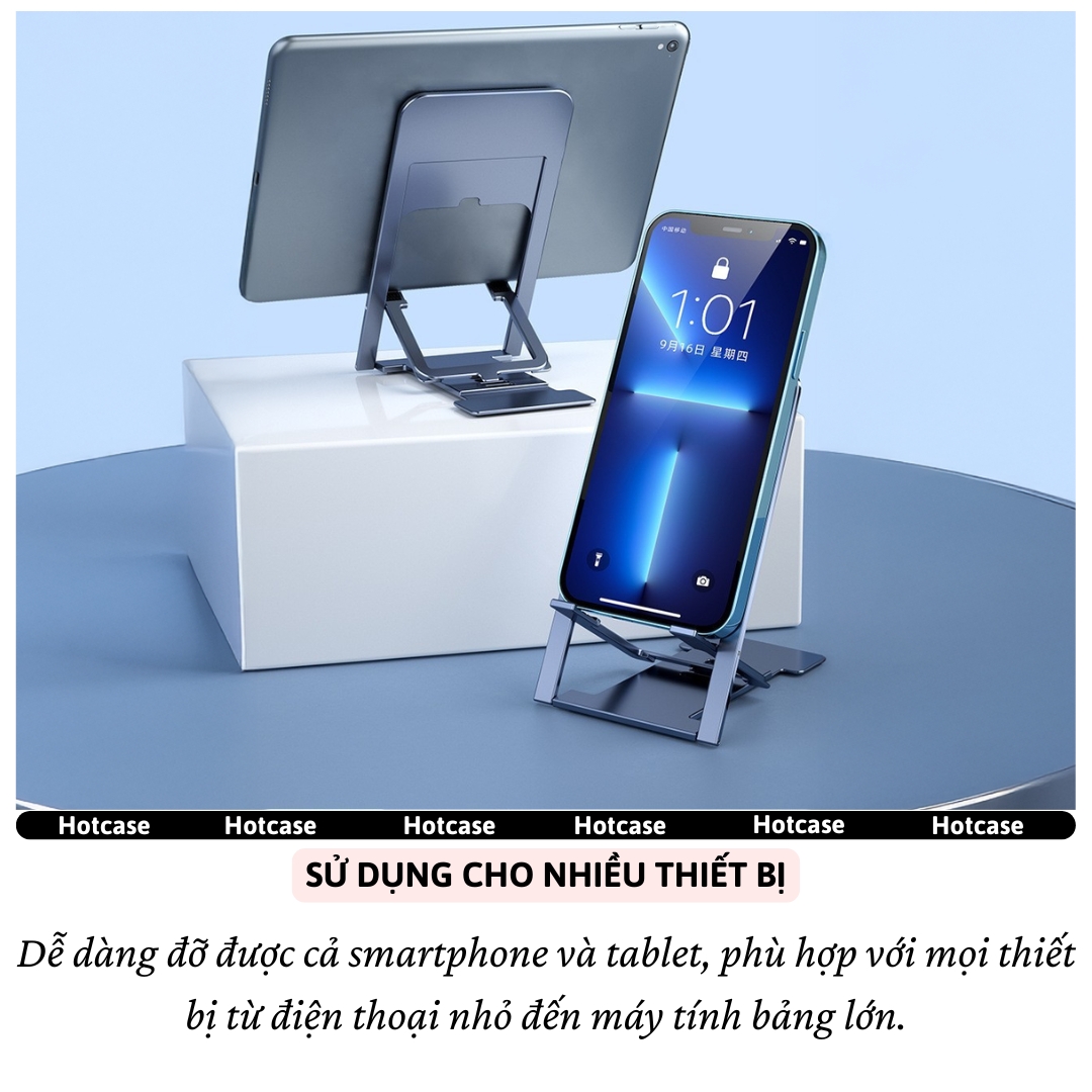 Giá đỡ điện thoại máy tính bảng cho iPhone cho iPad Gấp gọn siêu mỏng hiệu HOTCASE Z11 Slim Điều Chỉnh Độ Cao Tùy Ý cho iPhone 16 15 14 13 12 11 A55 A35 - Hàng nhập khẩu