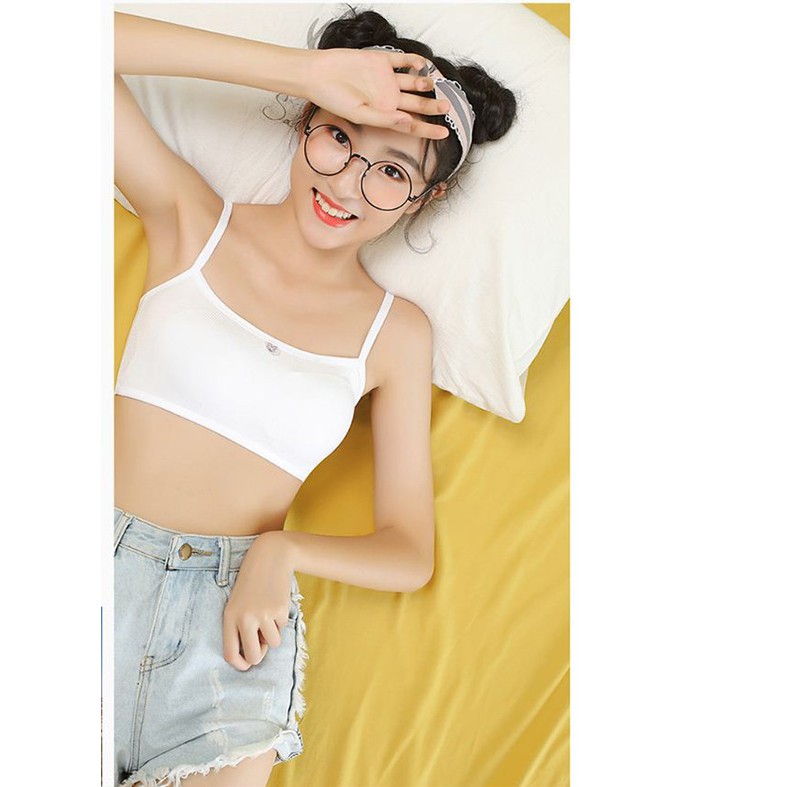 Áo Bra Học Sinh Chất Liệu Cotton Có Mút Áo Lót Thấm Mồ Hôi Mặc Kute